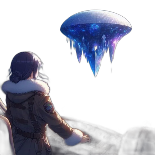 umbrella, jacket, hat, creature transparent PNG cut-out