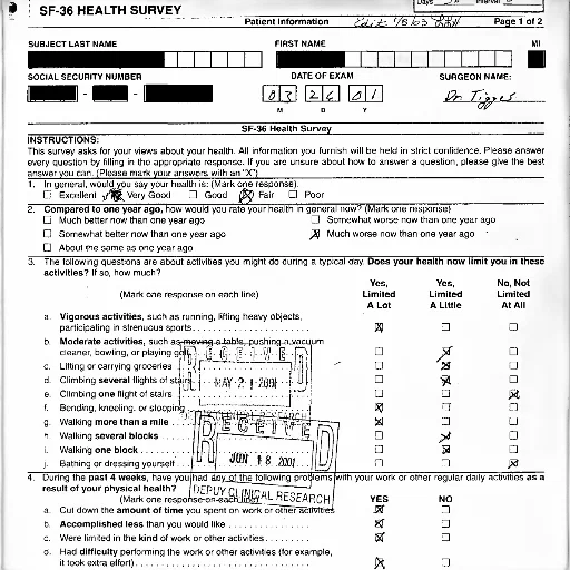 sf-36, health, survey, form transparent PNG cut-out