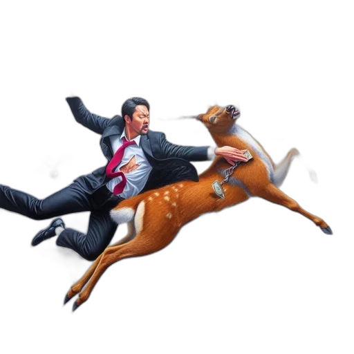 animal, concept art, photorealistic, man transparent PNG cut-out