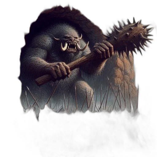 creature, animal, staff, weapon transparent PNG cut-out