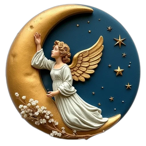 fantasy art, photorealistic, outer space, angel transparent PNG cut-out