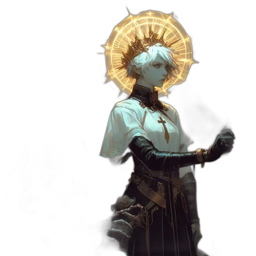 staff, sword, dress, crown transparent PNG cut-out