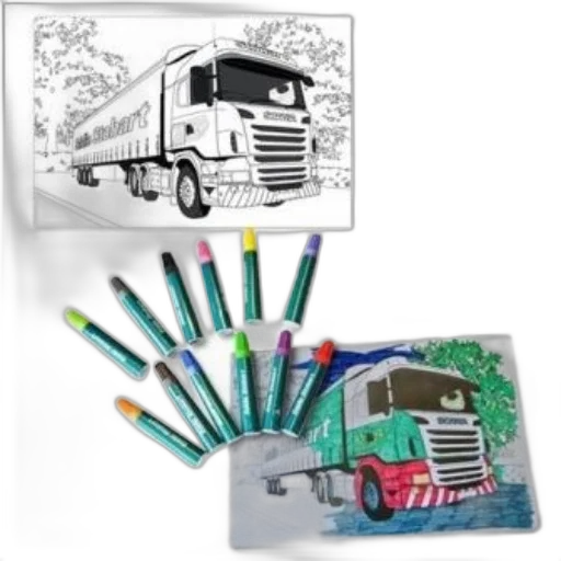 photorealistic, concept art, coloring, book transparent PNG cut-out