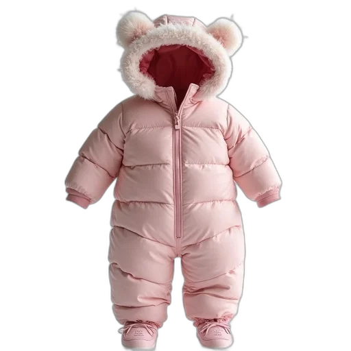 jacket, baby, snowsuit, hood transparent PNG cut-out