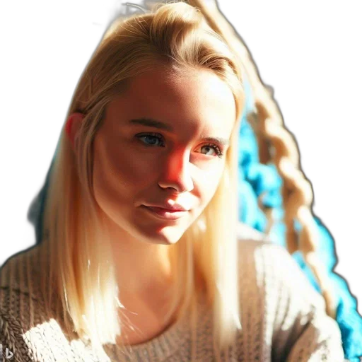 face, hair, staff, jewelry transparent PNG cut-out