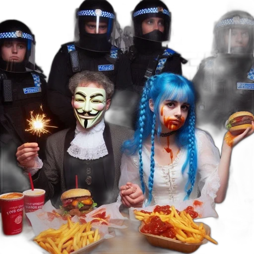 mask, food, cyberpunk, vaporwave transparent PNG cut-out