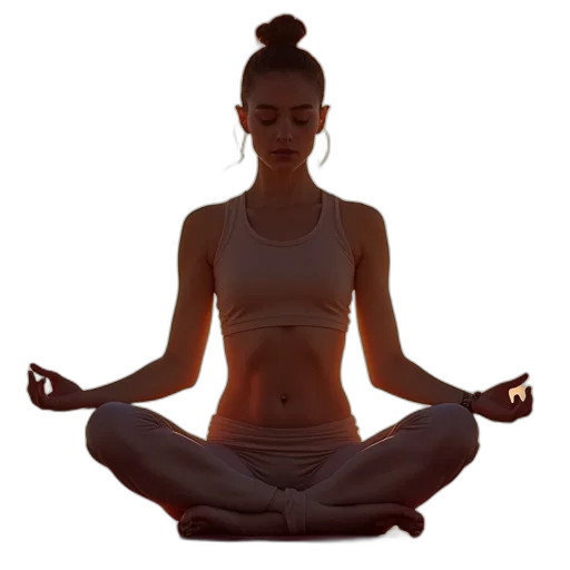 3d render, photorealistic, cover, yoga transparent PNG cut-out