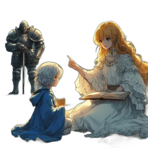 sword, dress, concept art, fantasy art transparent PNG cut-out