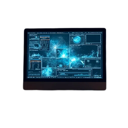 cyberpunk, outer space, night, blue transparent PNG cut-out