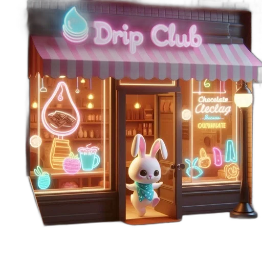 staff, concept art, 3d render, vaporwave transparent PNG cut-out