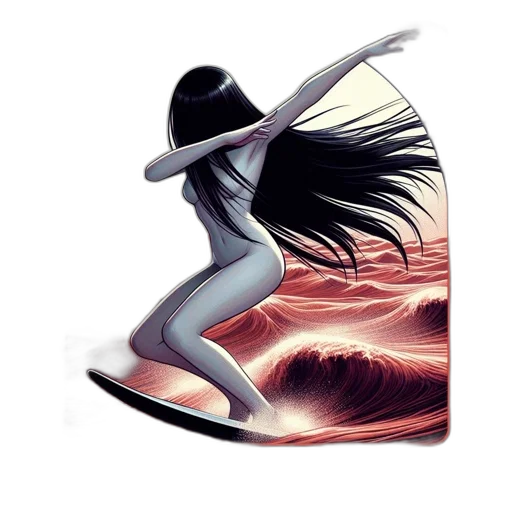 hair, dress, creature, concept art transparent PNG cut-out