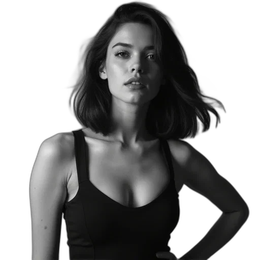 dress, face, hair, jewelry transparent PNG cut-out