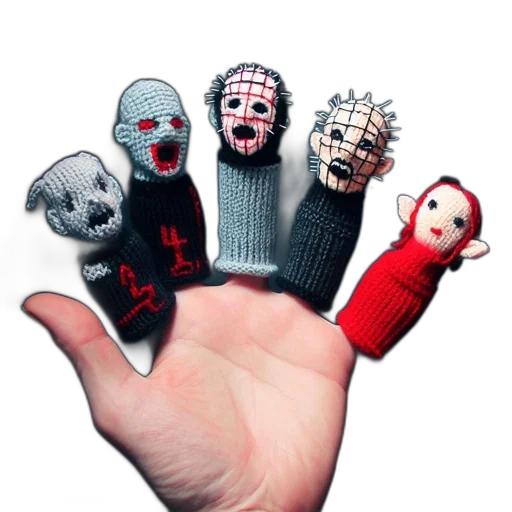 mask, 3d render, array, crocheted transparent PNG cut-out