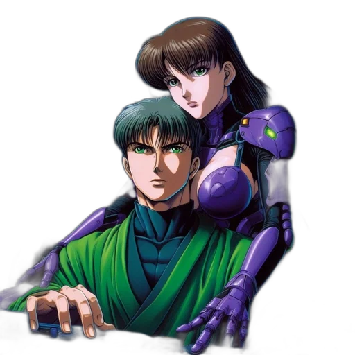 robot, weapon, vaporwave, anime transparent PNG cut-out