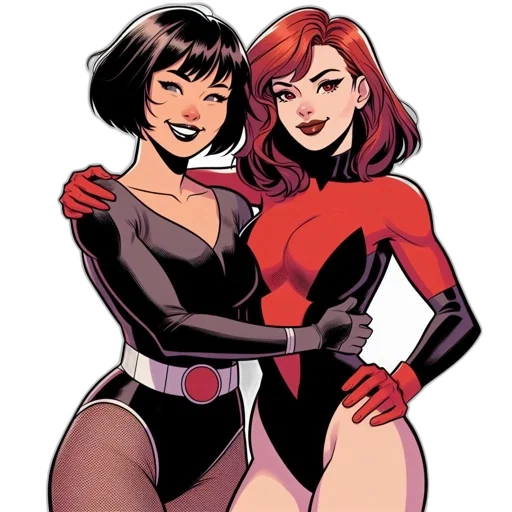 comic book art, concept art, cartoon, red transparent PNG cut-out