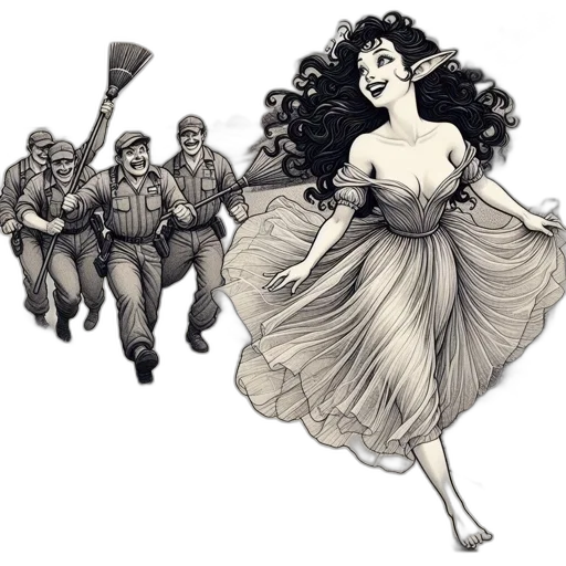 dress, concept art, comic book art, cartoon transparent PNG cut-out