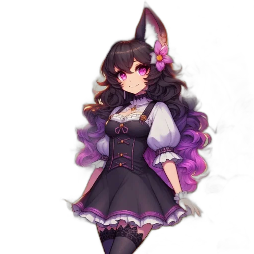 dress, staff, flower, crown transparent PNG cut-out