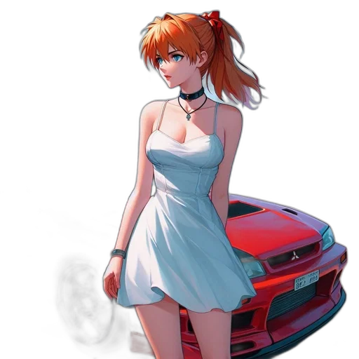 dress, car, weapon, anime transparent PNG cut-out