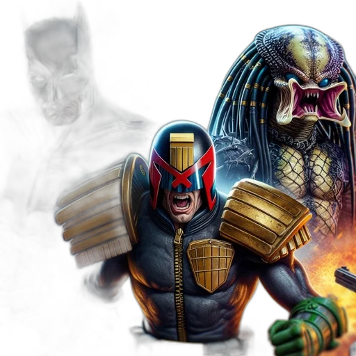 concept art, comic book art, fantasy art, judge transparent PNG cut-out