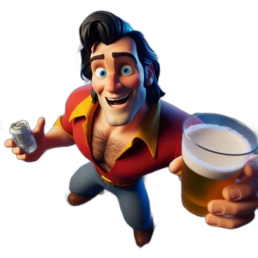 jacket, face, bottle, 3d render transparent PNG cut-out