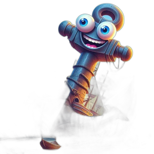 robot, staff, weapon, creature transparent PNG cut-out