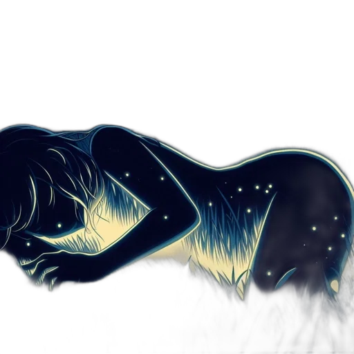 hair, creature, dress, mask transparent PNG cut-out