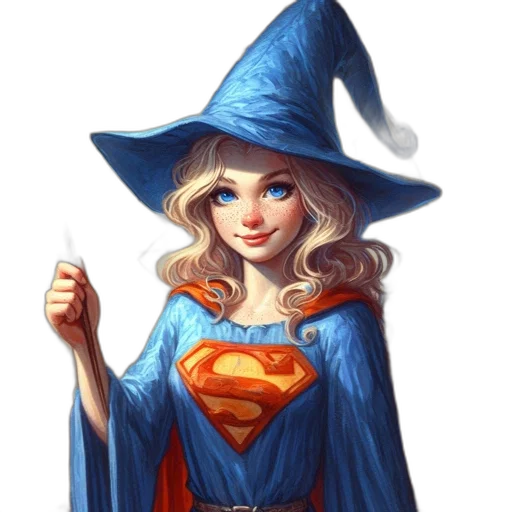 dress, staff, fantasy art, comic book art transparent PNG cut-out
