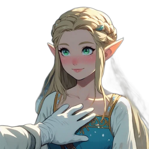 face, dress, crown, staff transparent PNG cut-out