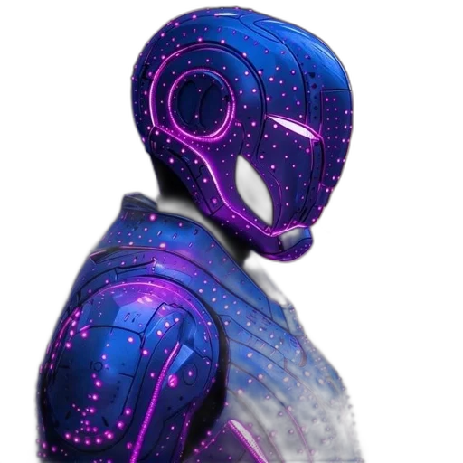 robot, mask, jewelry, jacket transparent PNG cut-out