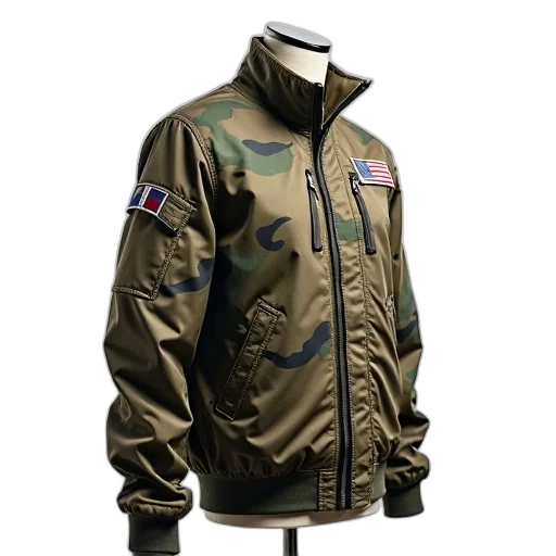 jacket, mannequin, wearing, camouflage transparent PNG cut-out