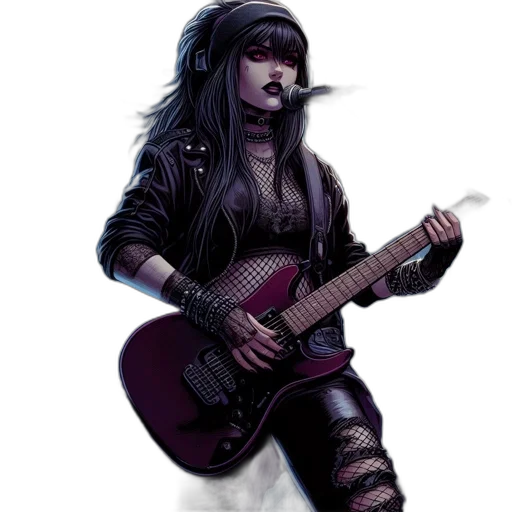 concept art, fantasy art, cyberpunk, comic book art transparent PNG cut-out