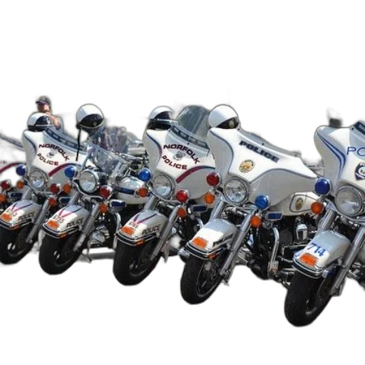 row, norfolk, police, motorcycles transparent PNG cut-out