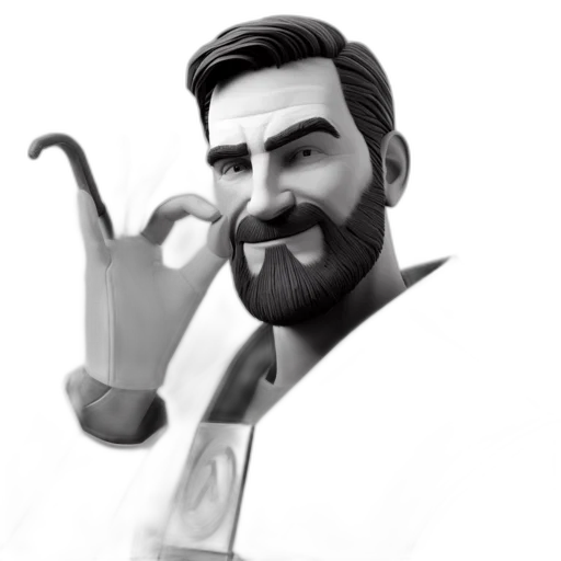 staff, robot, face, weapon transparent PNG cut-out