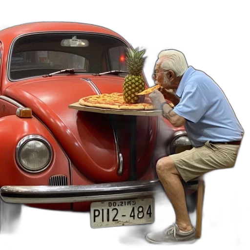 car, food, 3d render, concept art transparent PNG cut-out