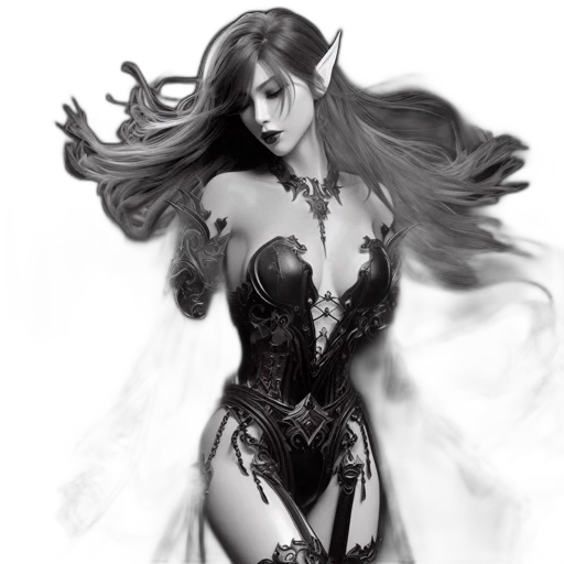 dress, mask, fantasy art, comic book art transparent PNG cut-out