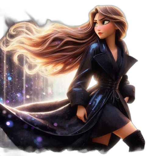 dress, staff, fantasy art, concept art transparent PNG cut-out