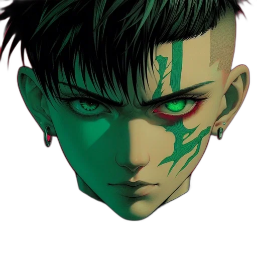 face, mask, comic book art, concept art transparent PNG cut-out