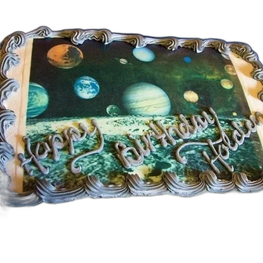 outer space, birthday, cake, planets transparent PNG cut-out