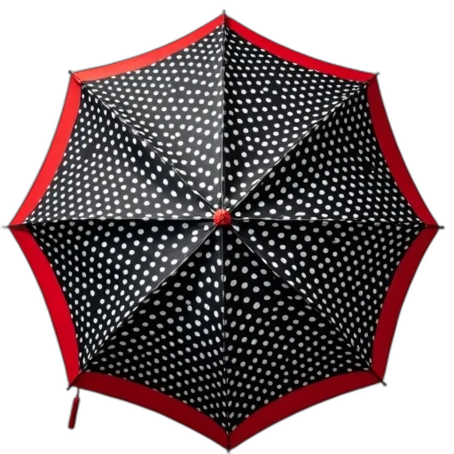 umbrella, jacket, staff, 3d render transparent PNG cut-out