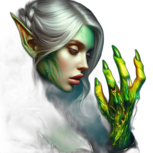 staff, face, dragon, fantasy art transparent PNG cut-out