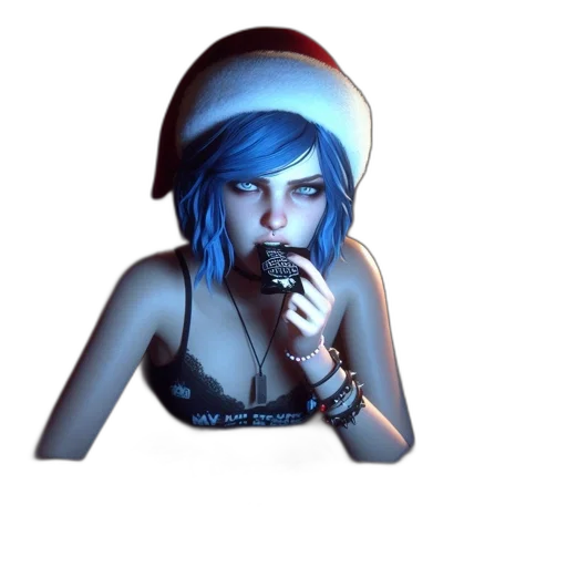 hat, face, cyberpunk, concept art transparent PNG cut-out