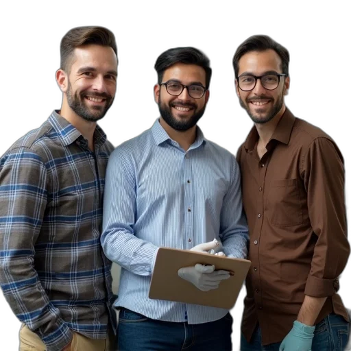staff, robot, jacket, face transparent PNG cut-out