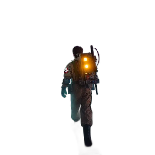 weapon, robot, jacket, staff transparent PNG cut-out