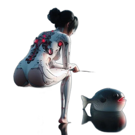dress, weapon, robot, staff transparent PNG cut-out