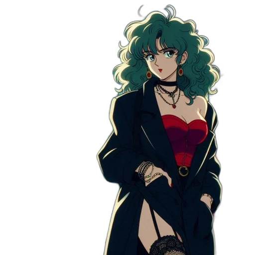 dress, jacket, concept art, anime transparent PNG cut-out