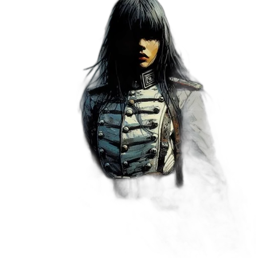 jacket, face, sword, robot transparent PNG cut-out