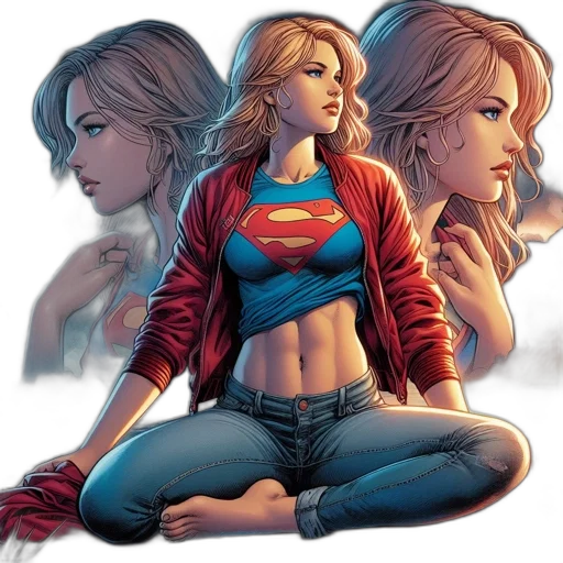 comic book art, concept art, cartoon, neon lights transparent PNG cut-out