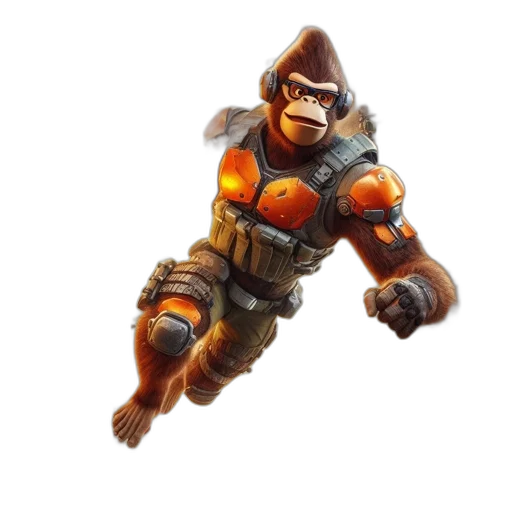 robot, animal, concept art, 3d render transparent PNG cut-out