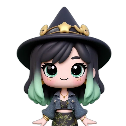 staff, hat, 3d render, cartoon transparent PNG cut-out