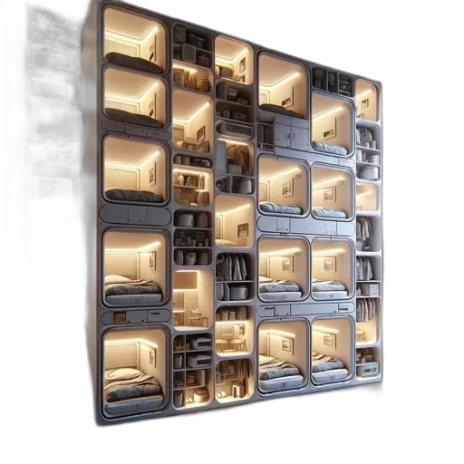 furniture, building, 3d render, modern transparent PNG cut-out